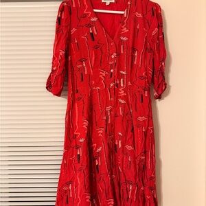 Lipstick and Lips Emily and Fin Midi Dress